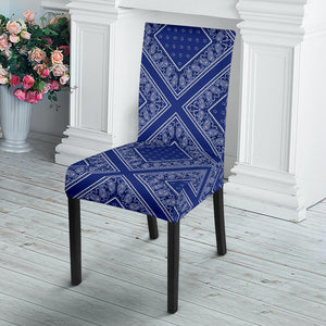 Royal Blue Bandana Dining Chair Covers - 4 Patterns