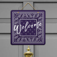 Royal Purple Bandana Door Signs