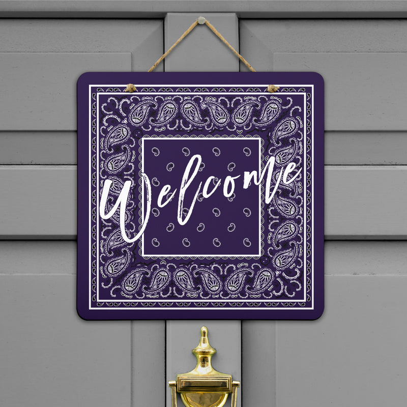 Royal Purple Bandana Door Signs