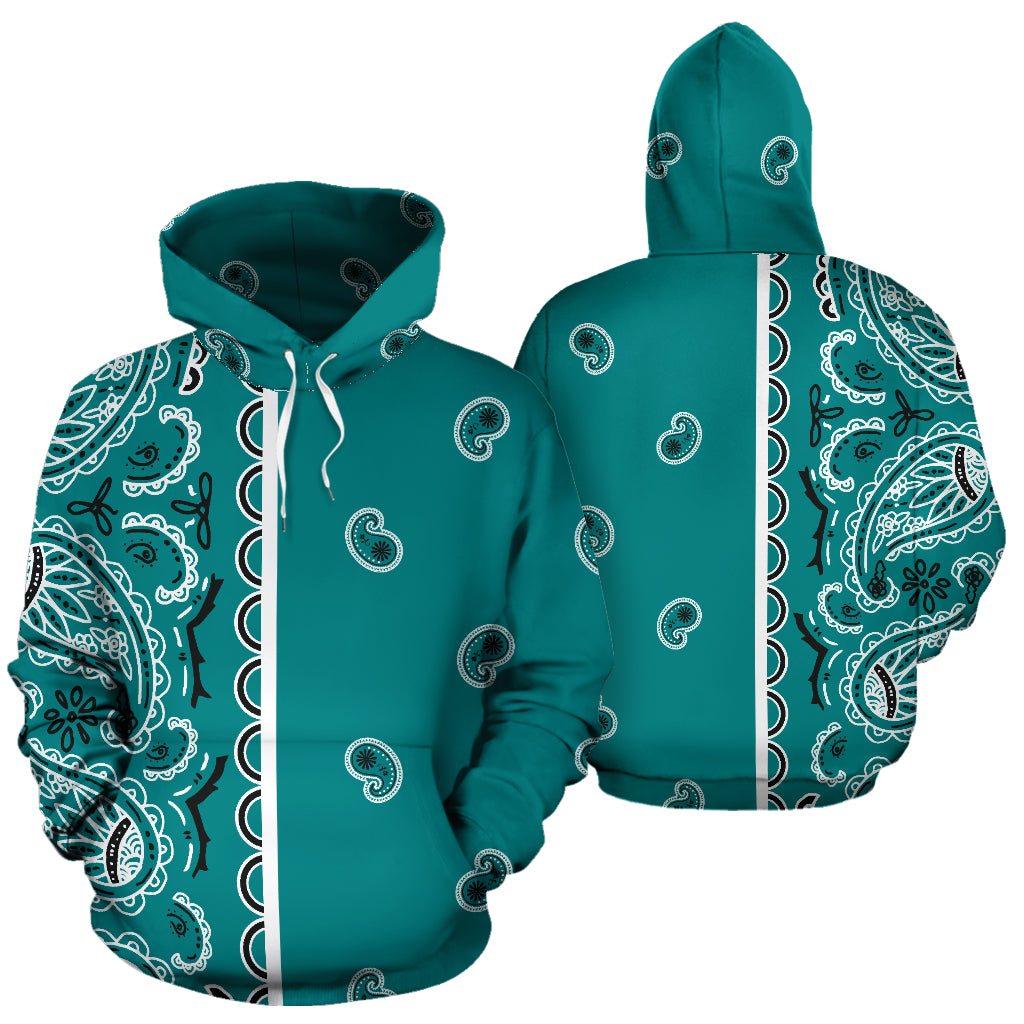 bandana hoodie in teal