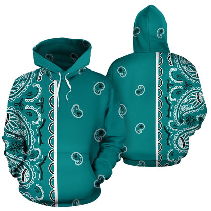 bandana hoodie in teal