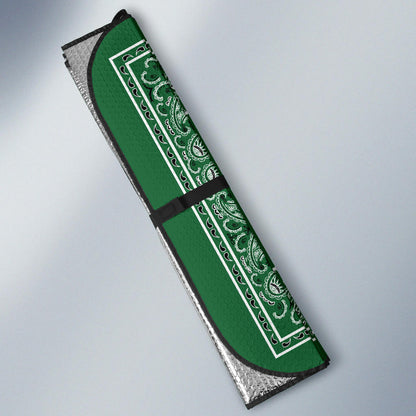 Classic Green Bandana Car Window Shade