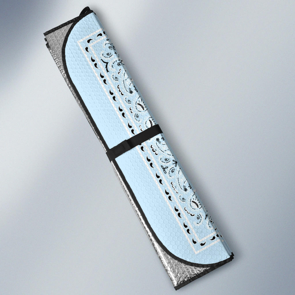 Light Blue Bandana Car Window Shade