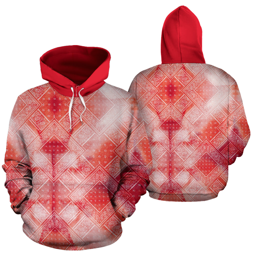 red white bandanas hoodie
