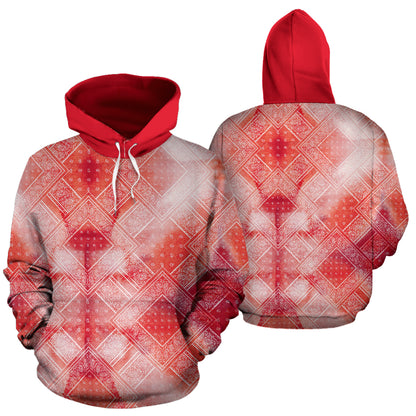 red white bandanas hoodie