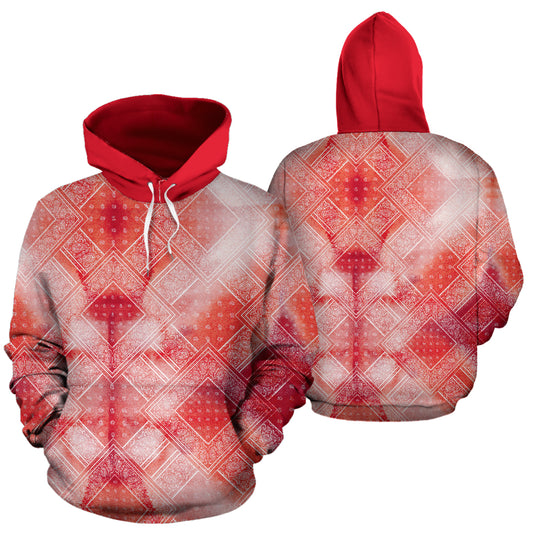 red white bandanas hoodie