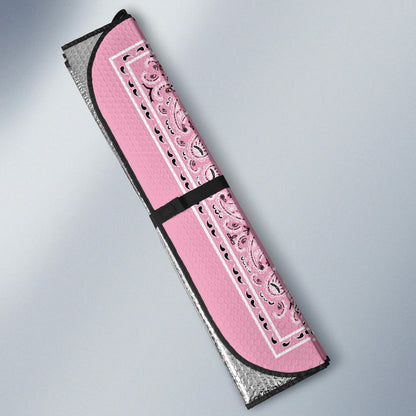 Light Pink Bandana Car Window Shade