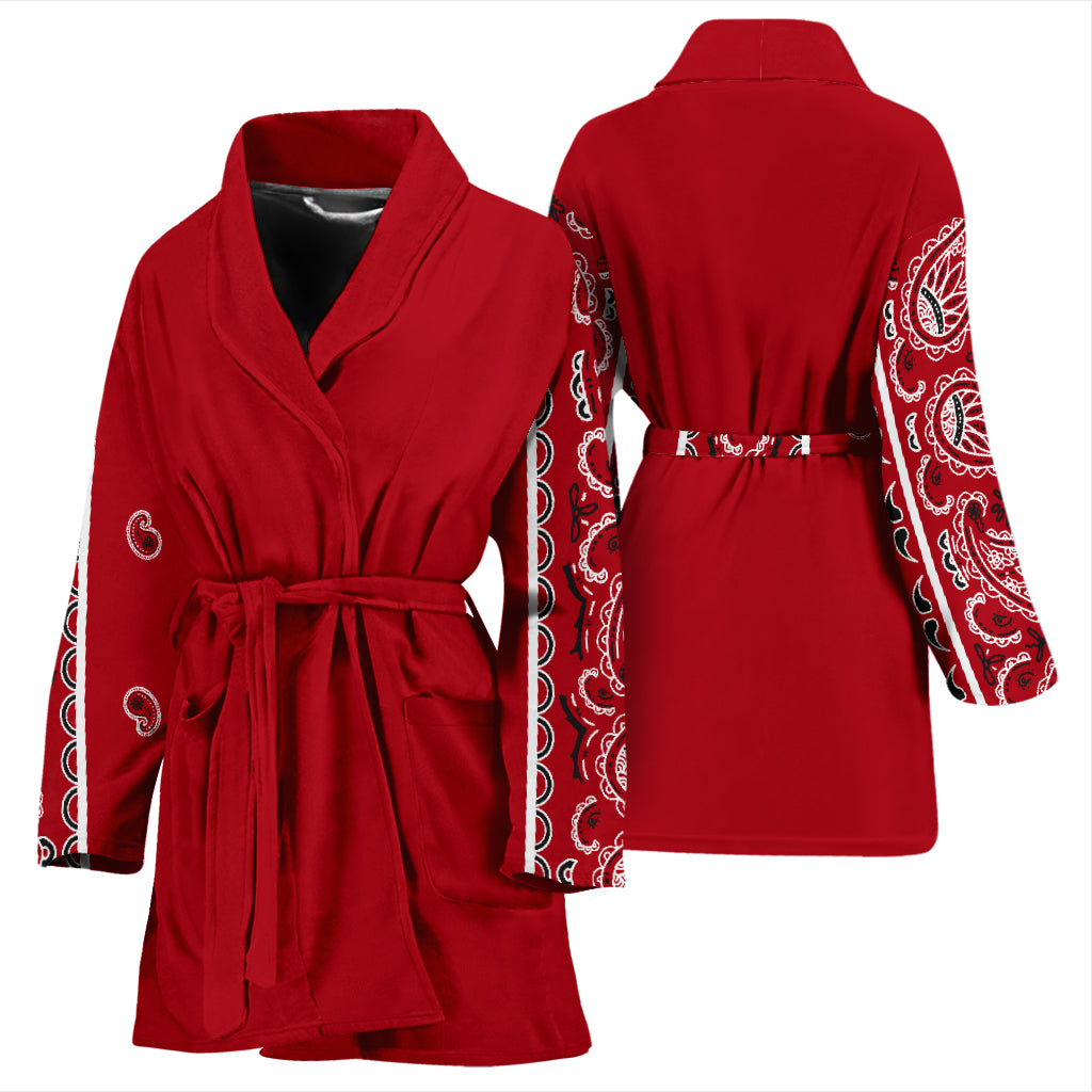 red bathrobes for women
