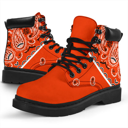 Perfect Orange Bandana All Season Boots