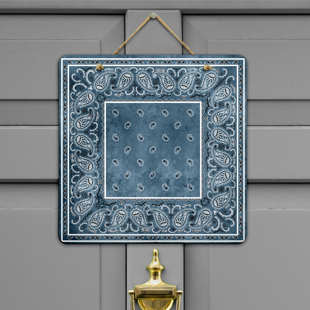 Denim Blue Bandana Door Signs
