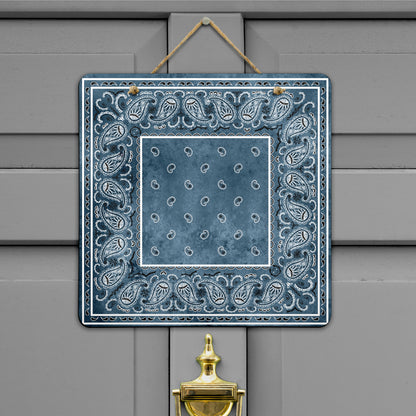 Denim Blue Bandana Door Signs