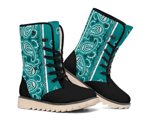teal snow boots