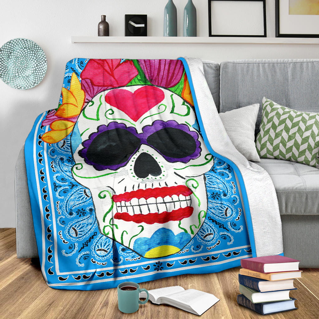 sugar skull blanket