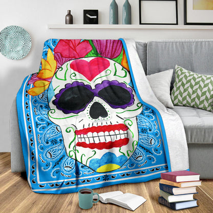 sugar skull blanket