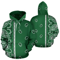 green bandana pullover hoodie