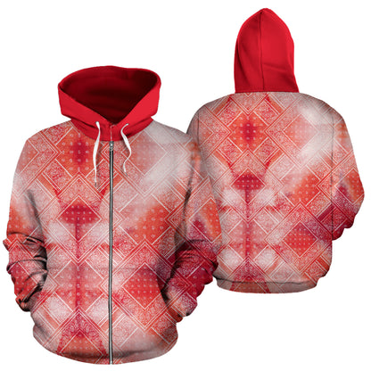 red and white bandana hoodie