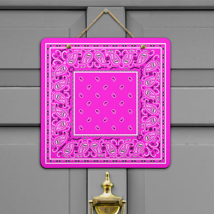 Abruptly Pink Bandana Door Signs