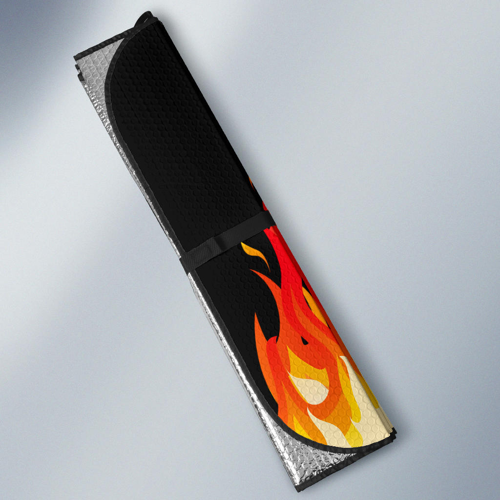 Folded Flame Bandana Car Window Shade