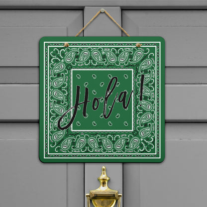 Classic Green Bandana Door Signs