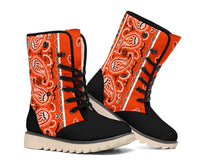 orange bandana winter boots