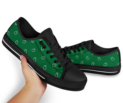 Canvas Low Top Sneakers - Classic Green Paisley
