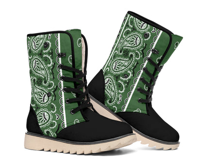 women's bandana print snow boots