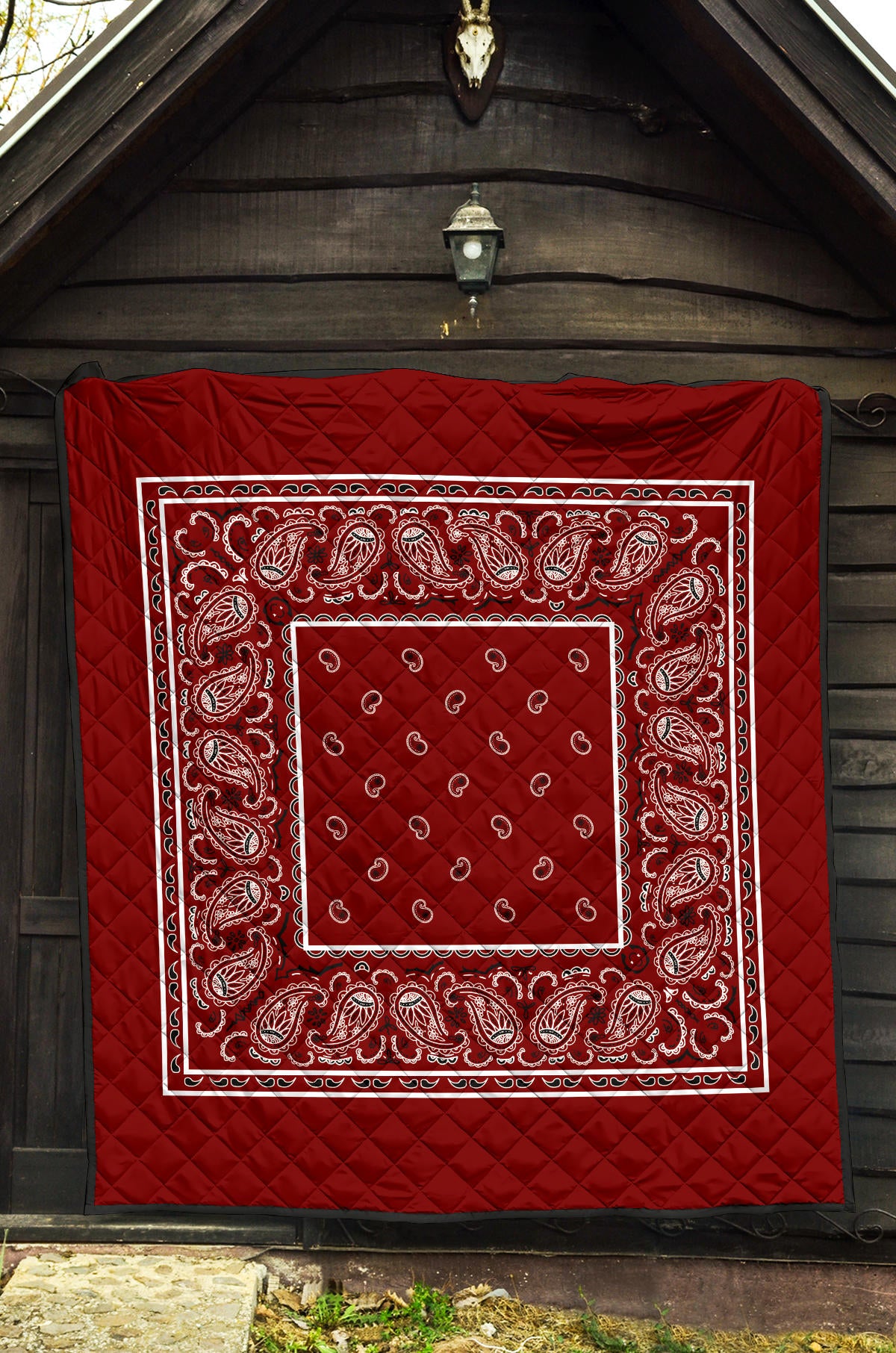Maroon Bandana Bedspread
