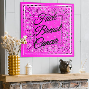 Abruptly Pink Bandana Metal Signs