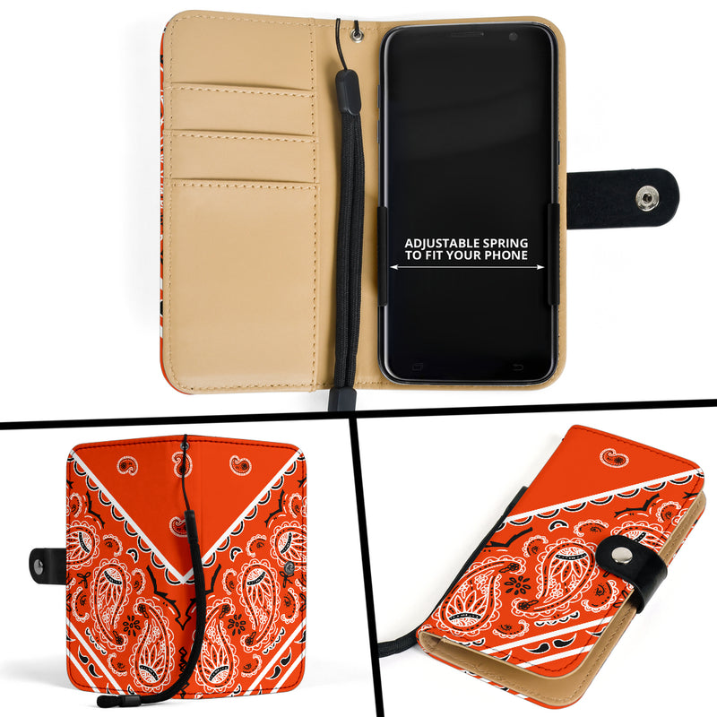 Perfect Orange Bandana Phone Case Wallet