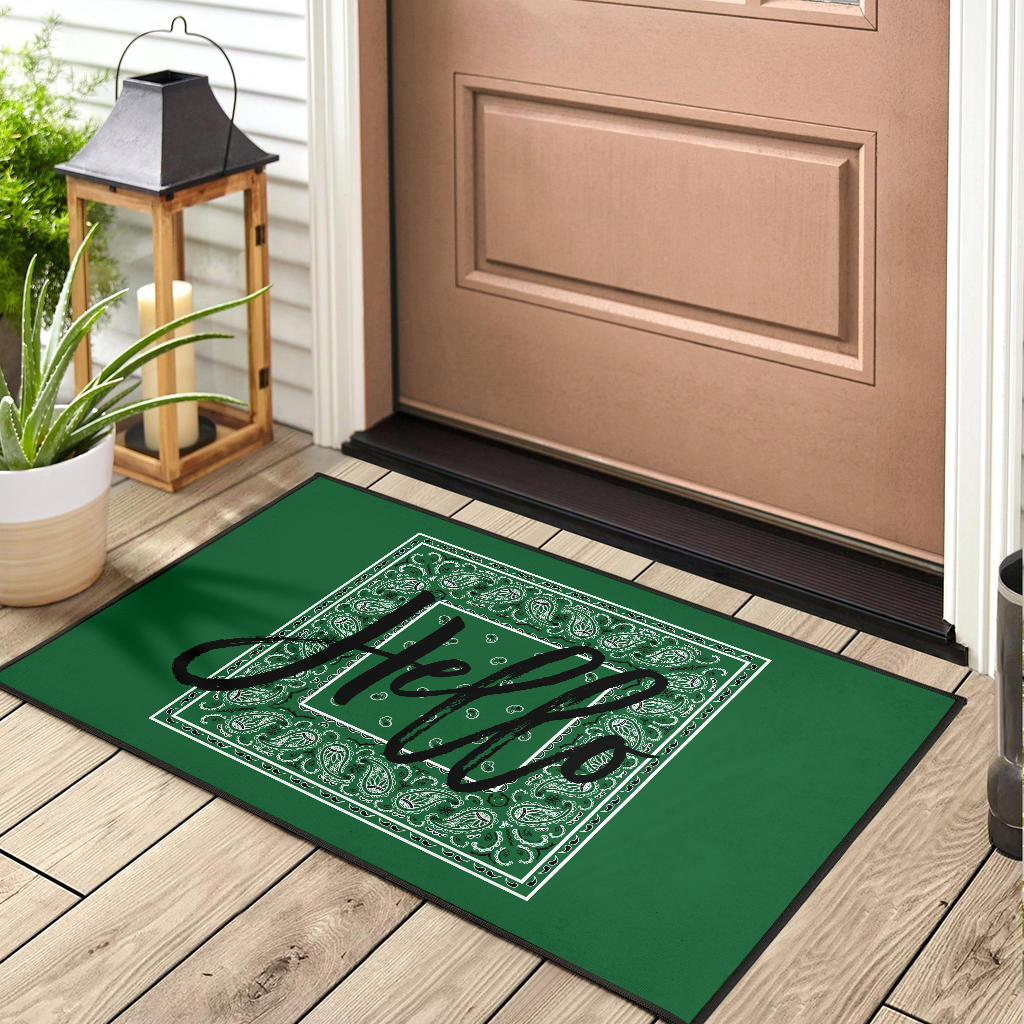 Classic Green Bandana Door Mats