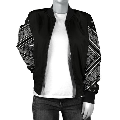 Ladies black bandana jacket