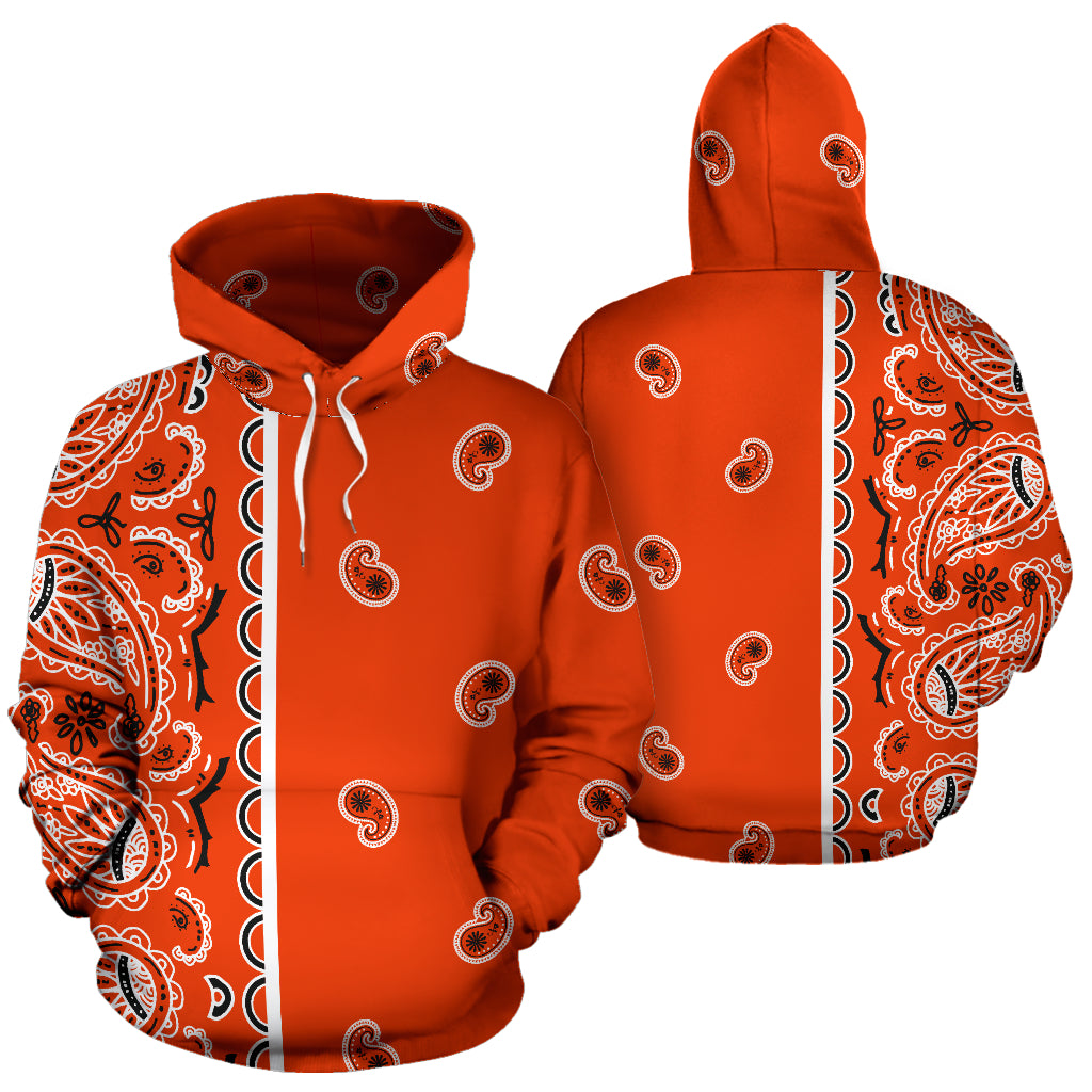 orange bandana pullover hoodies