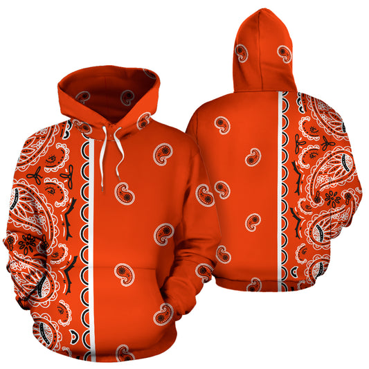 orange bandana pullover hoodies
