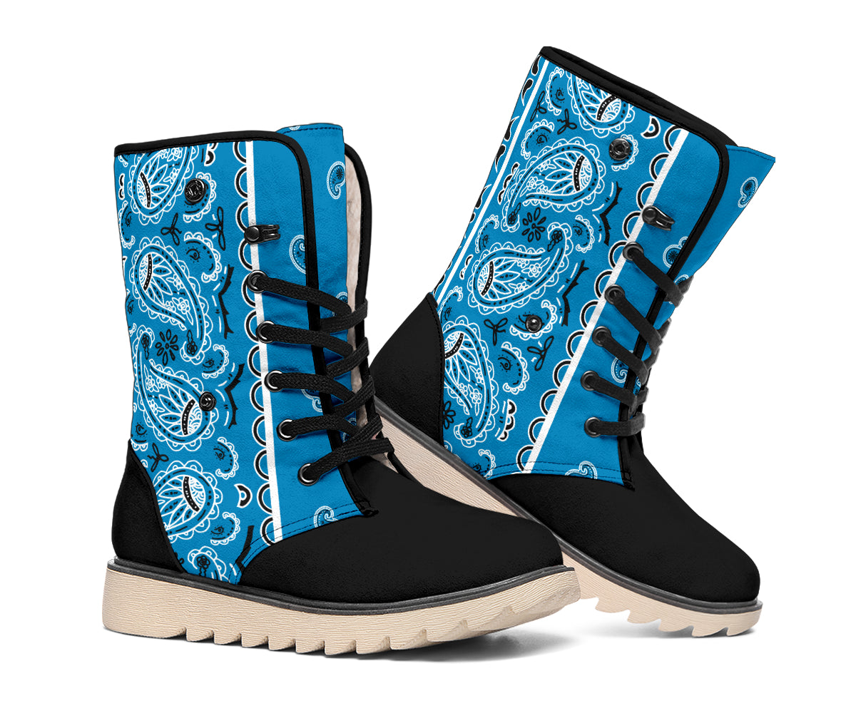 blue bandana boots