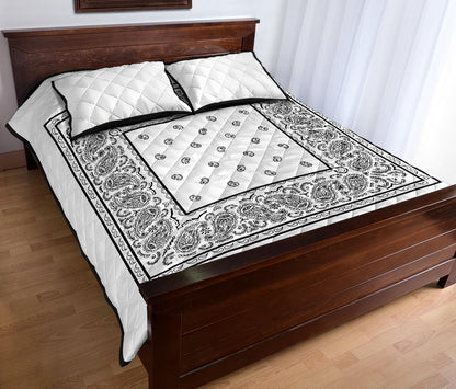 Quilt Set - White Bandana Quilt w/Shams
