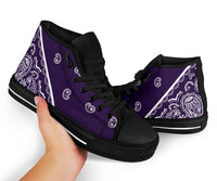 Royal Purple Bandana High Top Sneakers
