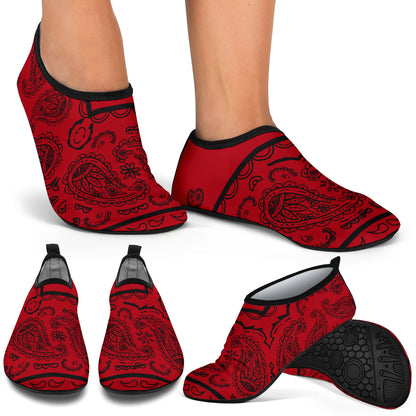 Red and Black Bandana Water Shoes