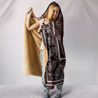 Brown Bandana Hooded Blanket front