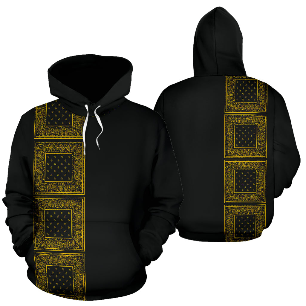 black gold hoodie bandana designs