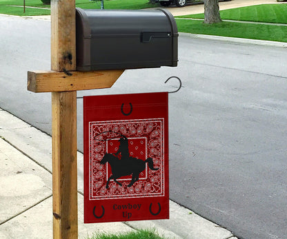 Maroon Bandana Cowboy Up Home and Garden Flags