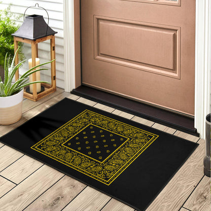 Black Gold Bandana Door Mats