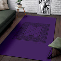 Purple and Black Bandana Area Rugs - Minimal