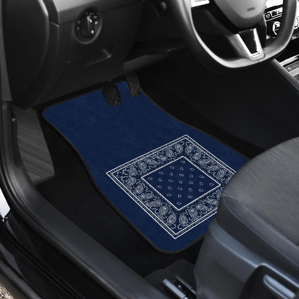 Quad Navy Blue Bandana Seat Covers - Minimal