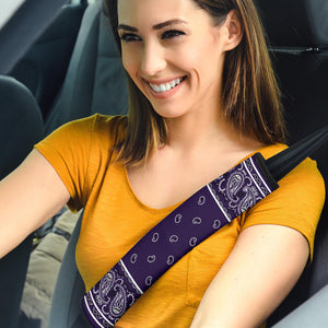 Royal Purple Bandana Seat Belt Covers - Styles