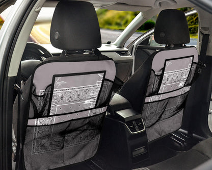 gray bandana back seat organizers