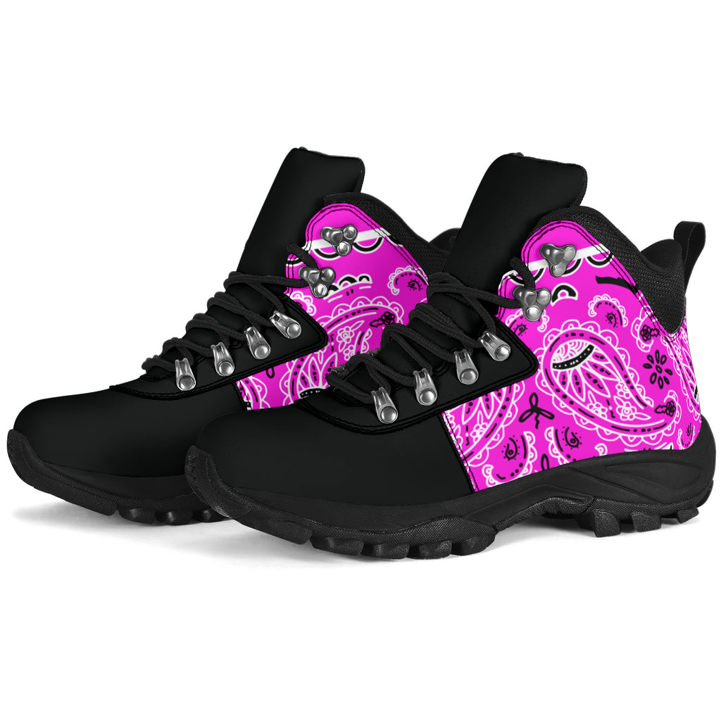 Abruptly Pink Bandana Alpine Boots
