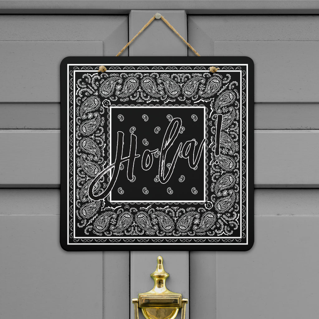 Black Bandana Door Signs