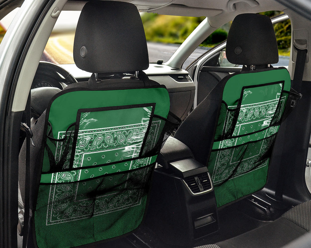 green bandana car organizers