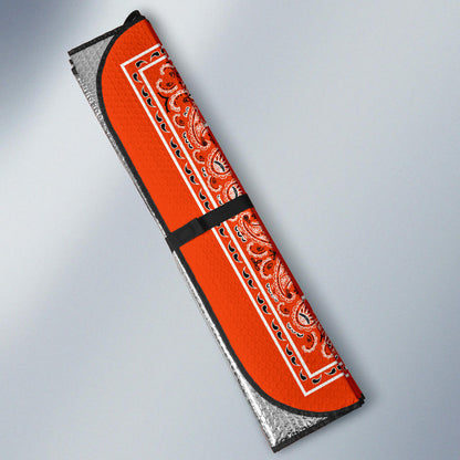 Perfect Orange Bandana Car Window Shade