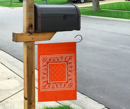 Perfect Orange Bandana Home and Garden Flags